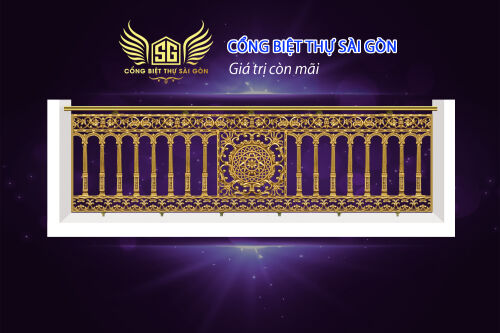 Ban công biệt thự sài gòn song đứng hạt cườm