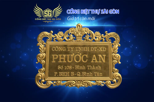 Biển số nhà nhôm đúc biệt thự 07
