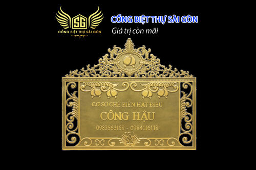 Biển số nhà nhôm đúc biệt thự 08